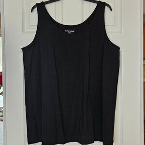 Woman Within Black Sleeveless Tank Top Size 22/24 Plus